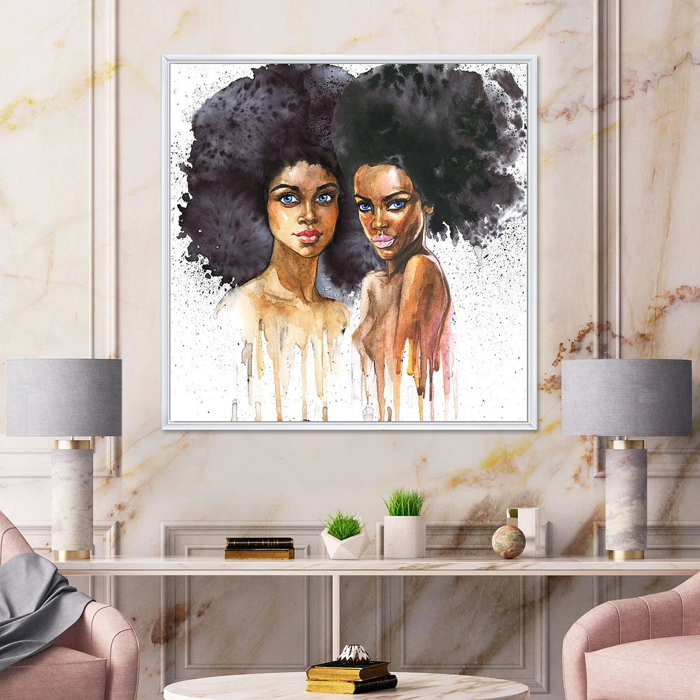 Toile « Portrait of Two Afro American Women