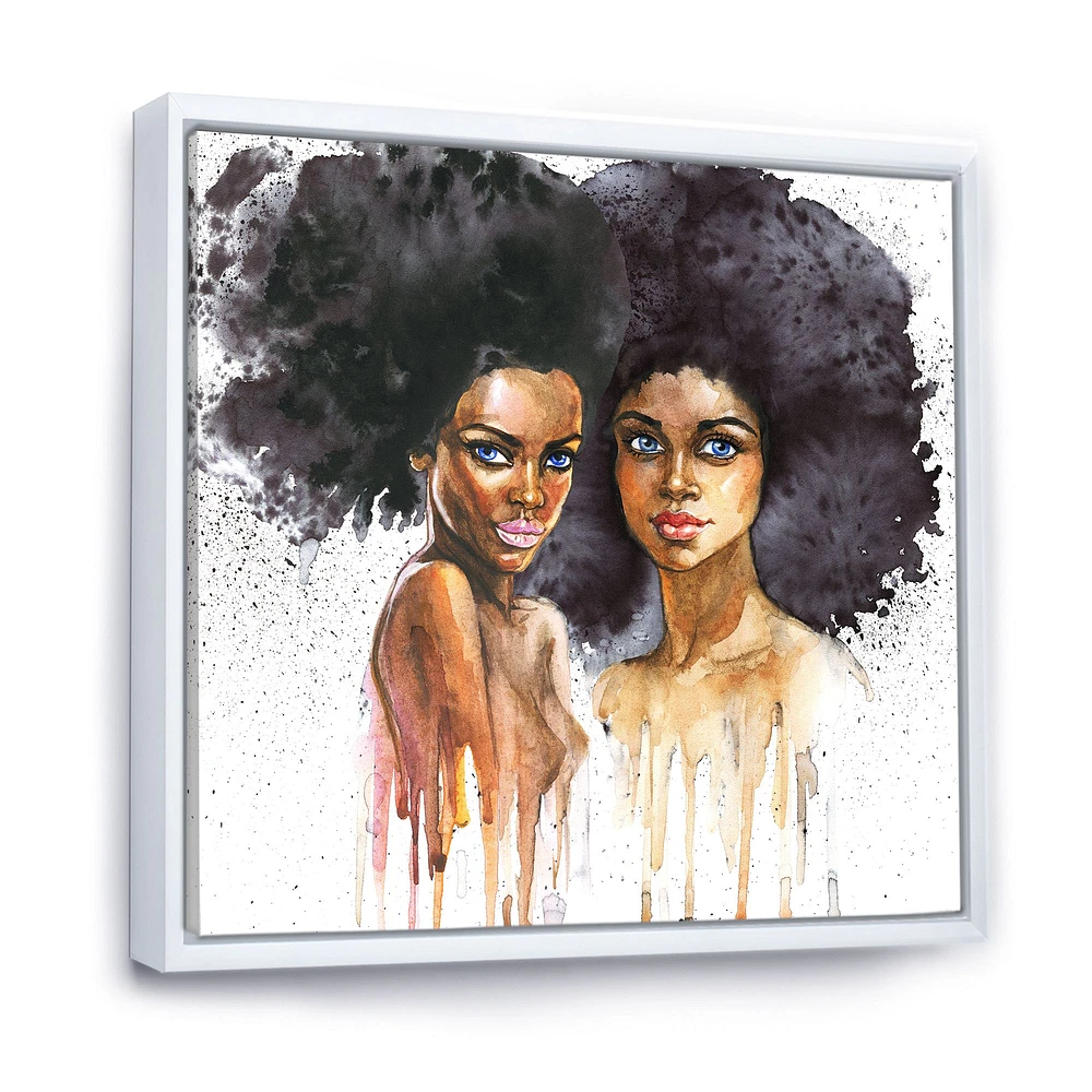 Portrait of Two Afro American Women  Wall Art