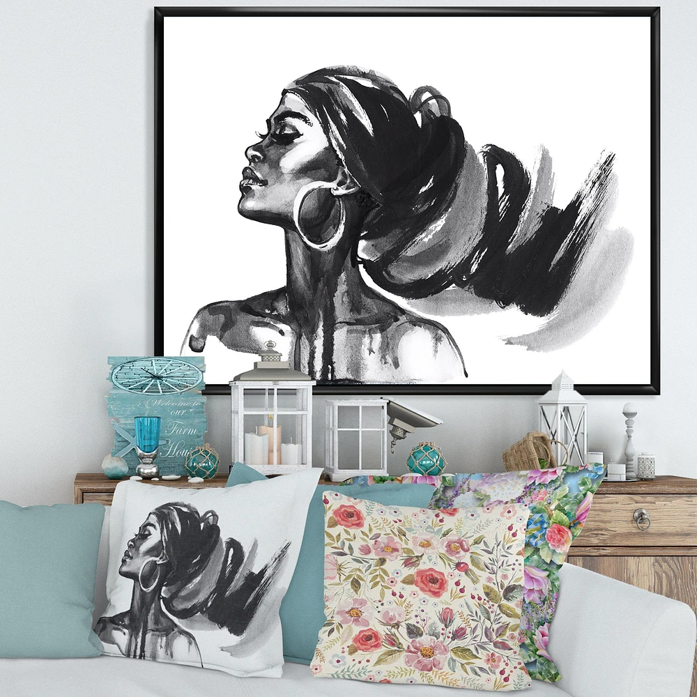 Monochrome Portrait of African American Woman IV  Wall Art