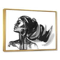 Monochrome Portrait of African American Woman IV  Wall Art