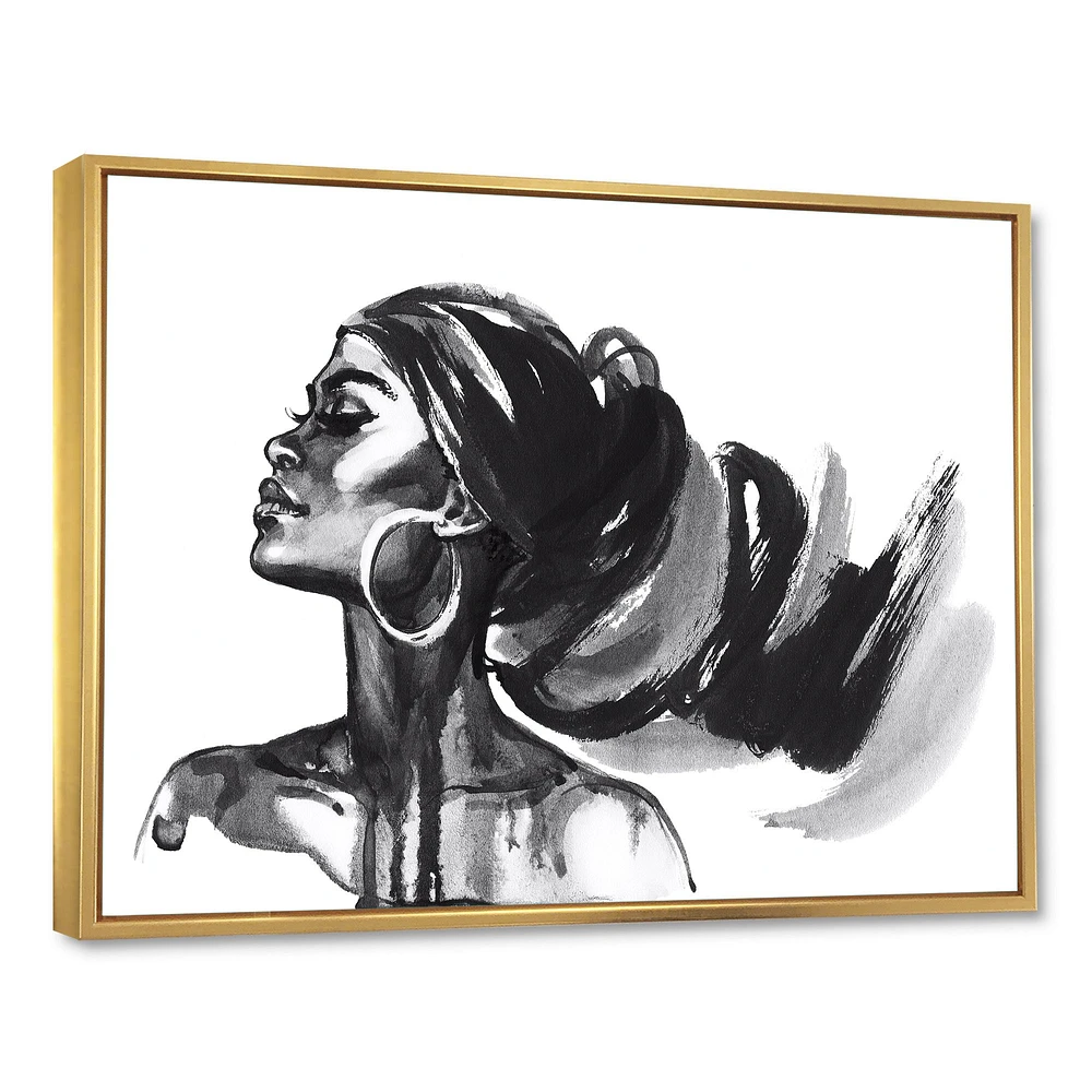 Monochrome Portrait of African American Woman IV  Wall Art