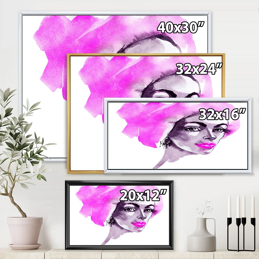 Afro American Woman Fashion Portrait  Wall Art