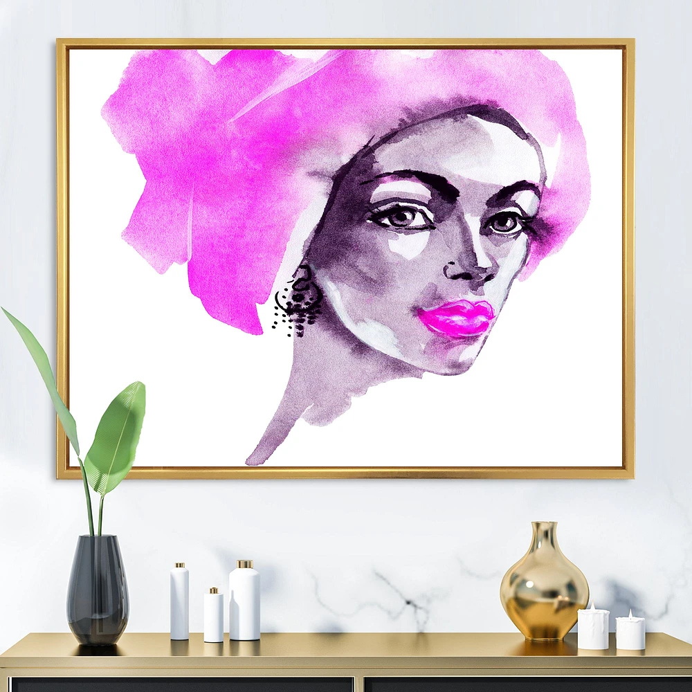 Afro American Woman Fashion Portrait  Wall Art