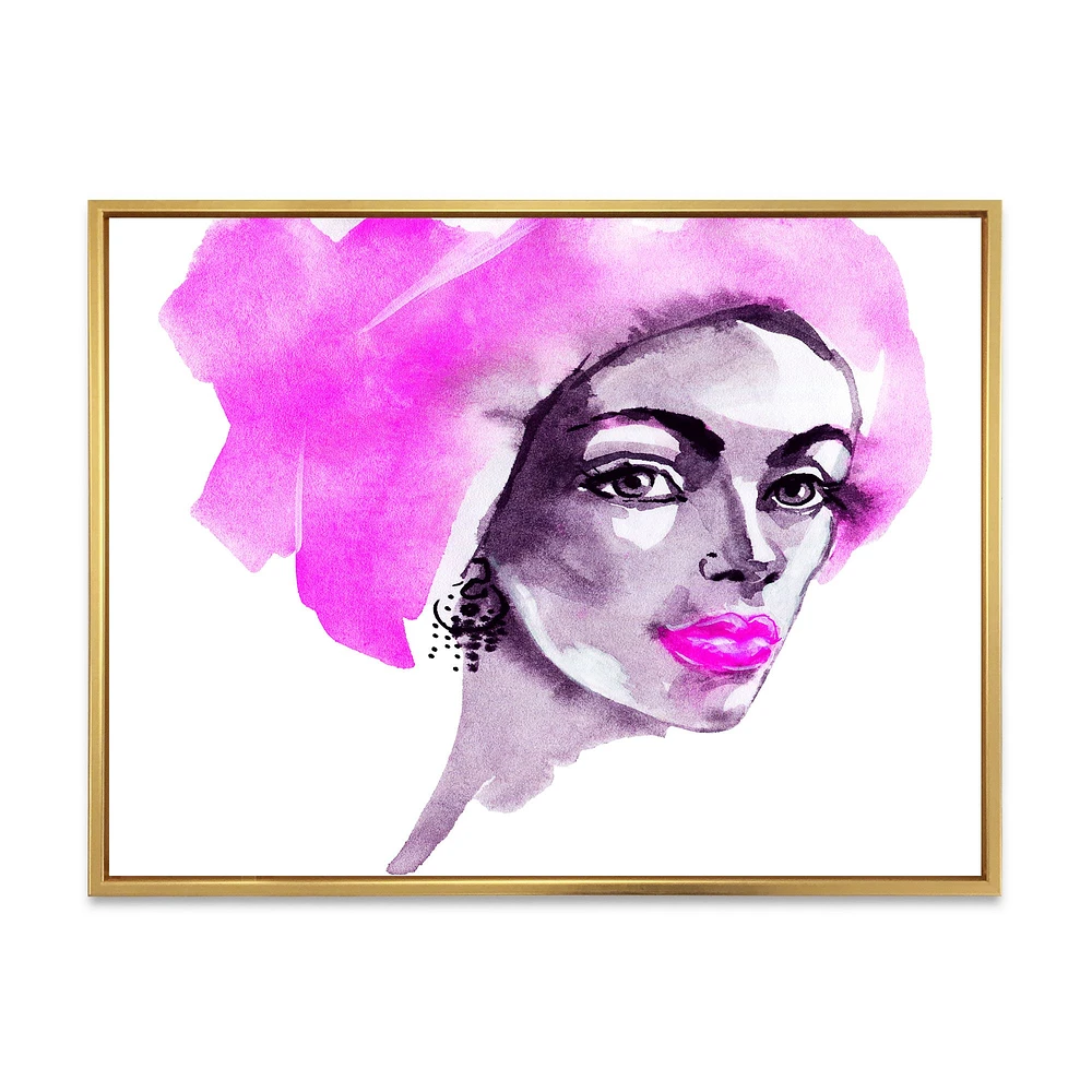 Toile « Afro American Woman Fashion Portrait