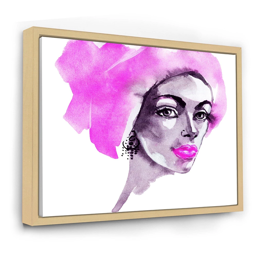 Afro American Woman Fashion Portrait  Wall Art