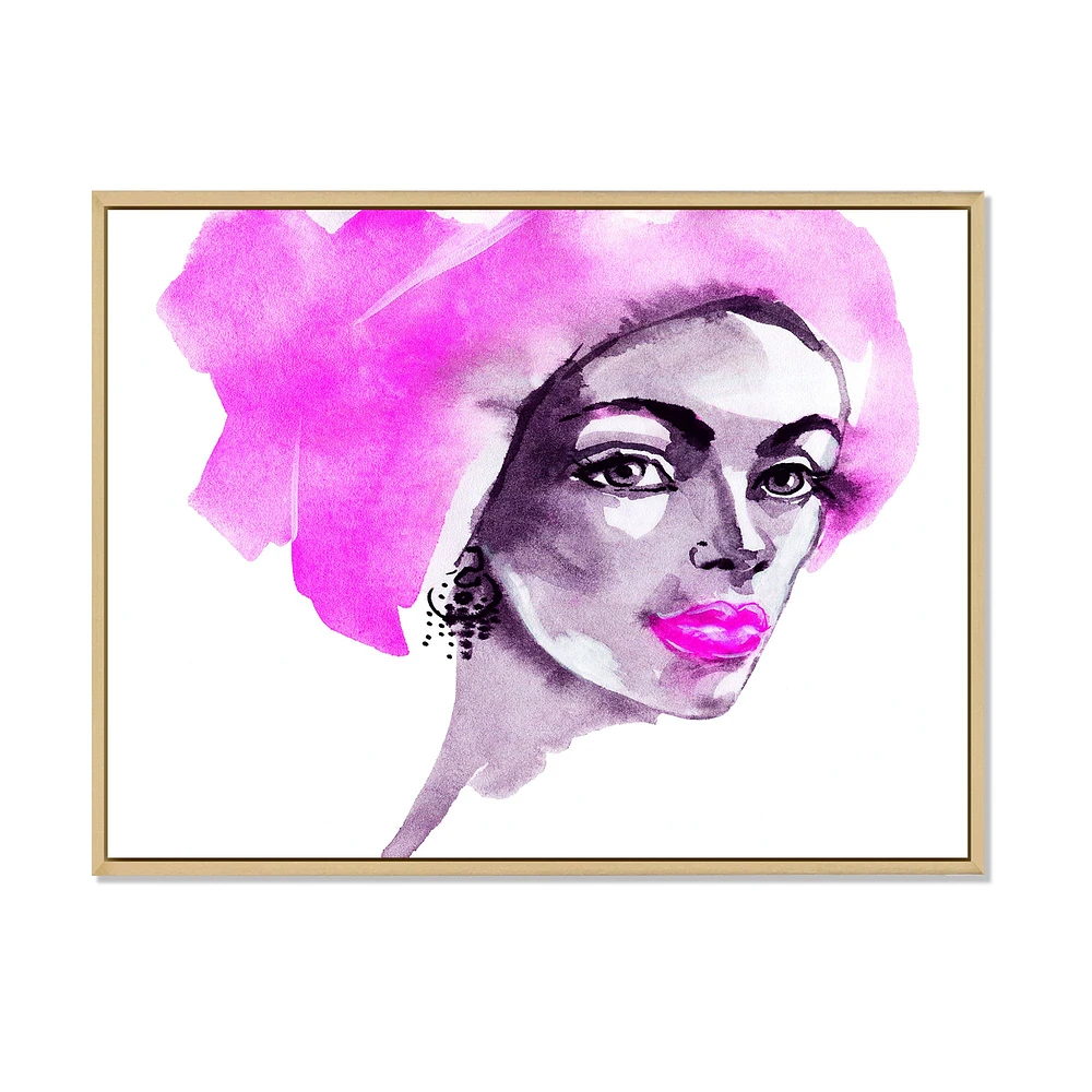 Afro American Woman Fashion Portrait  Wall Art