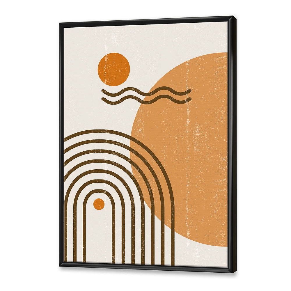 Abstract Rainbow Sun and Moon Earth Tones II  Wall Art