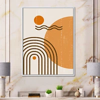 Abstract Rainbow Sun and Moon Earth Tones II  Wall Art