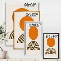 Minimal Orange Sun and Rainbow I Wall Art