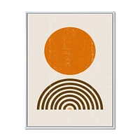 Minimal Orange Sun and Rainbow I Wall Art