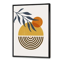 Botanical Minimalist Leaf with Abstract Shapes IV Wall Art