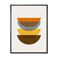 Abstract Geometric Moon Earth Tones  Wall Art