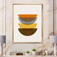 Abstract Geometric Moon Earth Tones  Wall Art