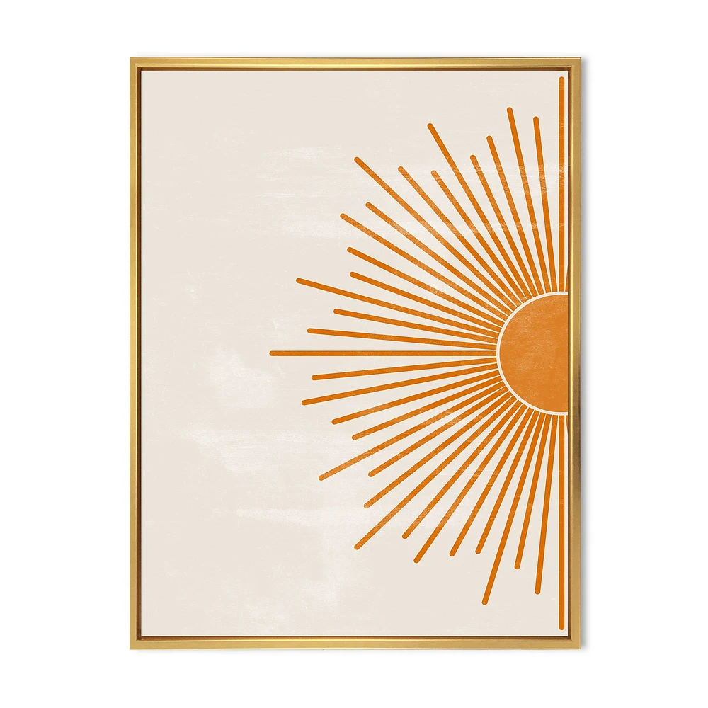 Toile imprimée « Orange Sun Print I »