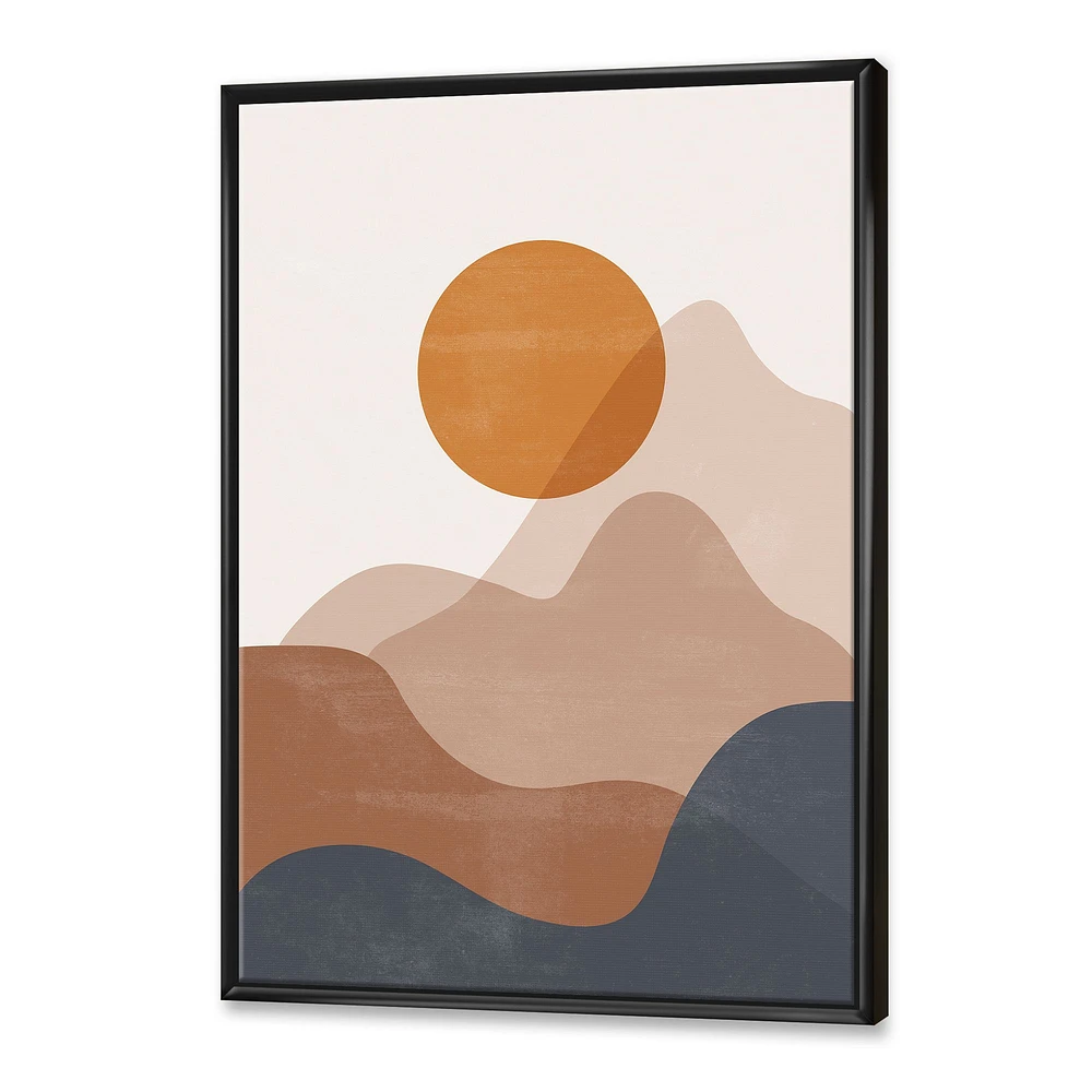 Toile « Red Moon Earth Toned Mountains II »