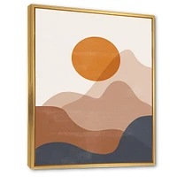 Red Moon Earth Toned Mountains II Wall Art