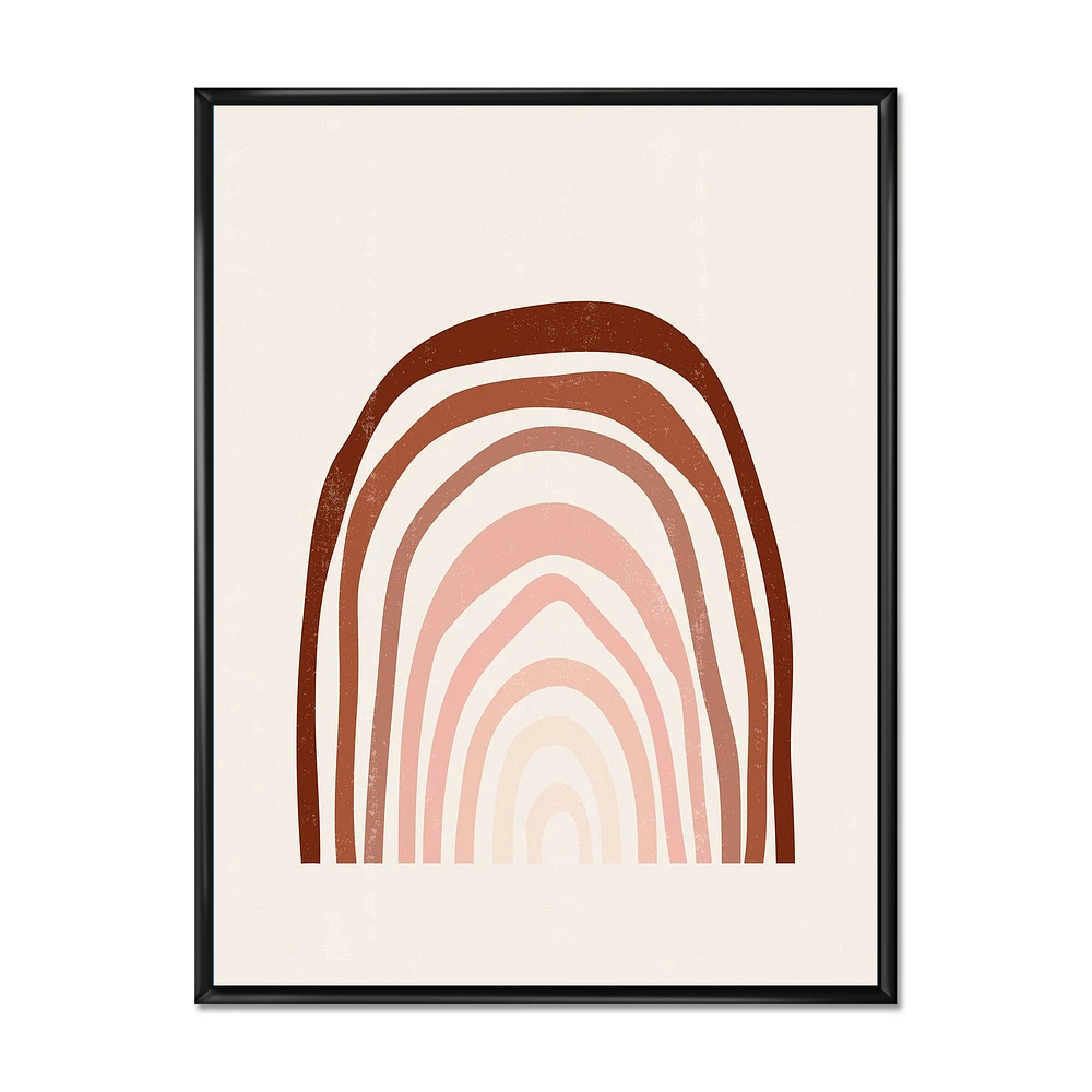 Terracotta Minimalist Boho Rainbow I  Wall Art