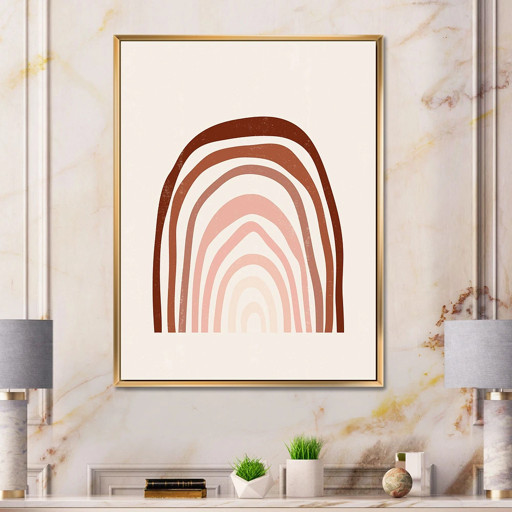 Terracotta Minimalist Boho Rainbow I  Wall Art