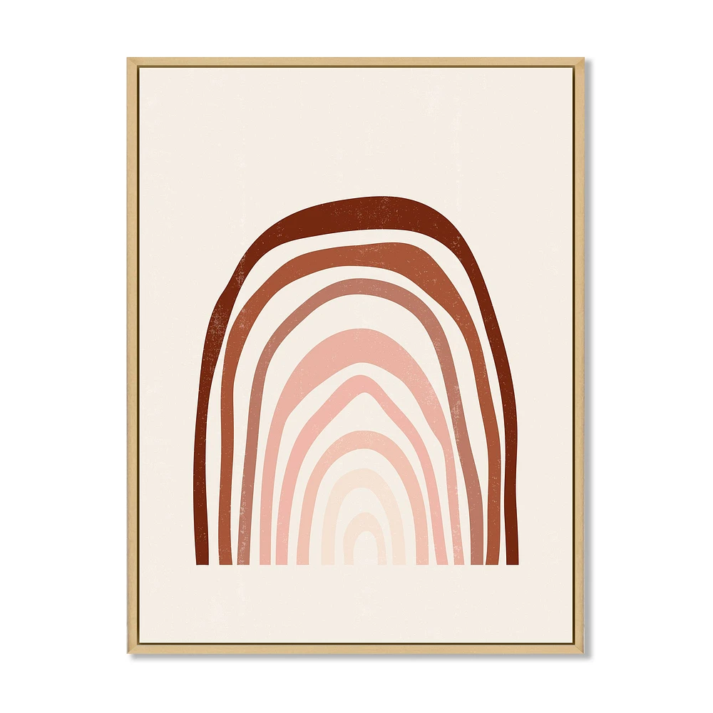 Terracotta Minimalist Boho Rainbow I  Wall Art