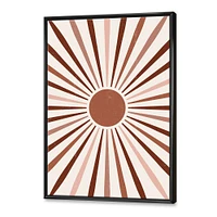 Geometric Radiant Sun  Canvas Wall Art