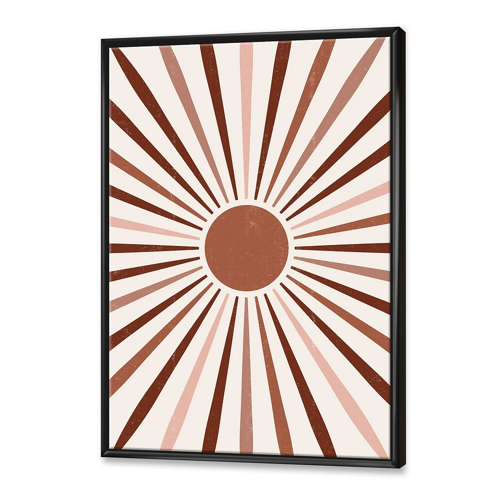 Geometric Radiant Sun  Canvas Wall Art