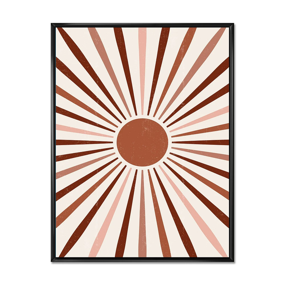 Geometric Radiant Sun  Canvas Wall Art