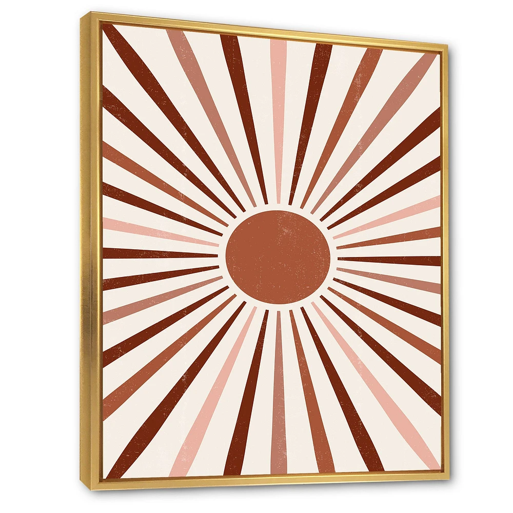 Geometric Radiant Sun  Canvas Wall Art