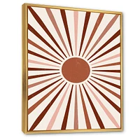 Geometric Radiant Sun  Canvas Wall Art