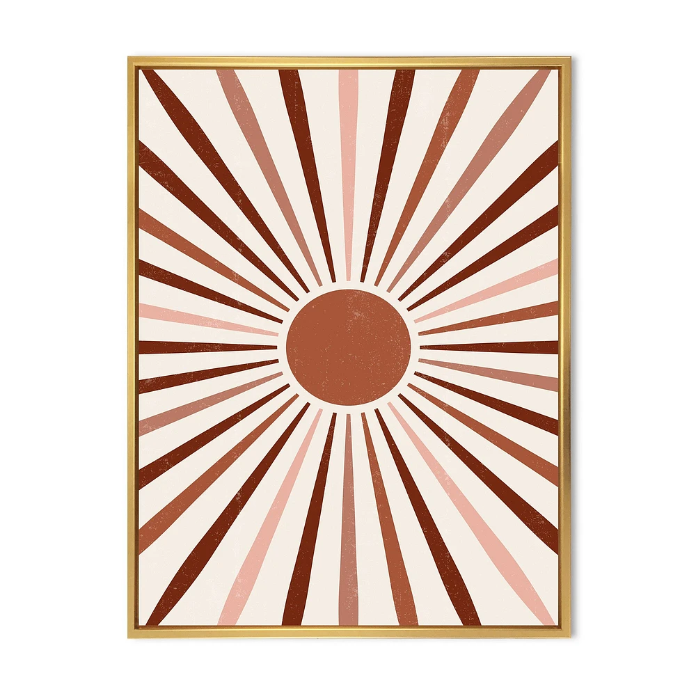 Geometric Radiant Sun  Canvas Wall Art