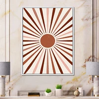 Geometric Radiant Sun  Canvas Wall Art