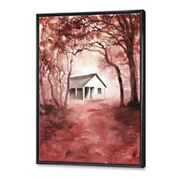 Toile « House Red Autumn Woods »