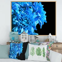 Detail of Blue Flowers on Black I  Wall Art