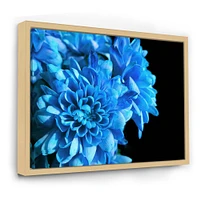 Detail of Blue Flowers on Black I  Wall Art