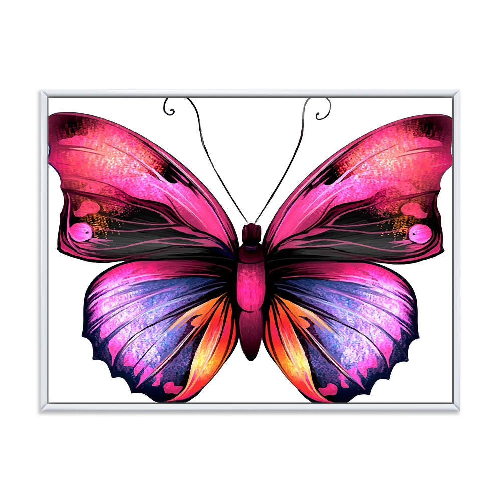 Toile « Bright Pink Butterfly Portrait