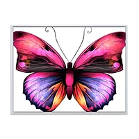 Toile « Bright Pink Butterfly Portrait