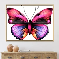 Toile « Bright Pink Butterfly Portrait