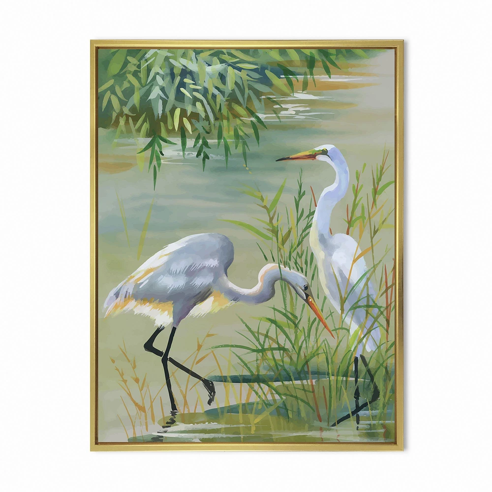 Toile « Heron Birds I »