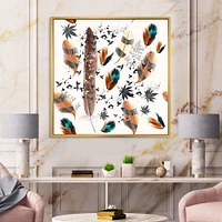 Multicolored Feather Pattern  Wall Art