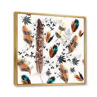 Multicolored Feather Pattern  Wall Art