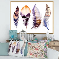 Toile « Purple Boho Feathers