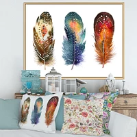 Toile « Colourful Boho Feather Set IX