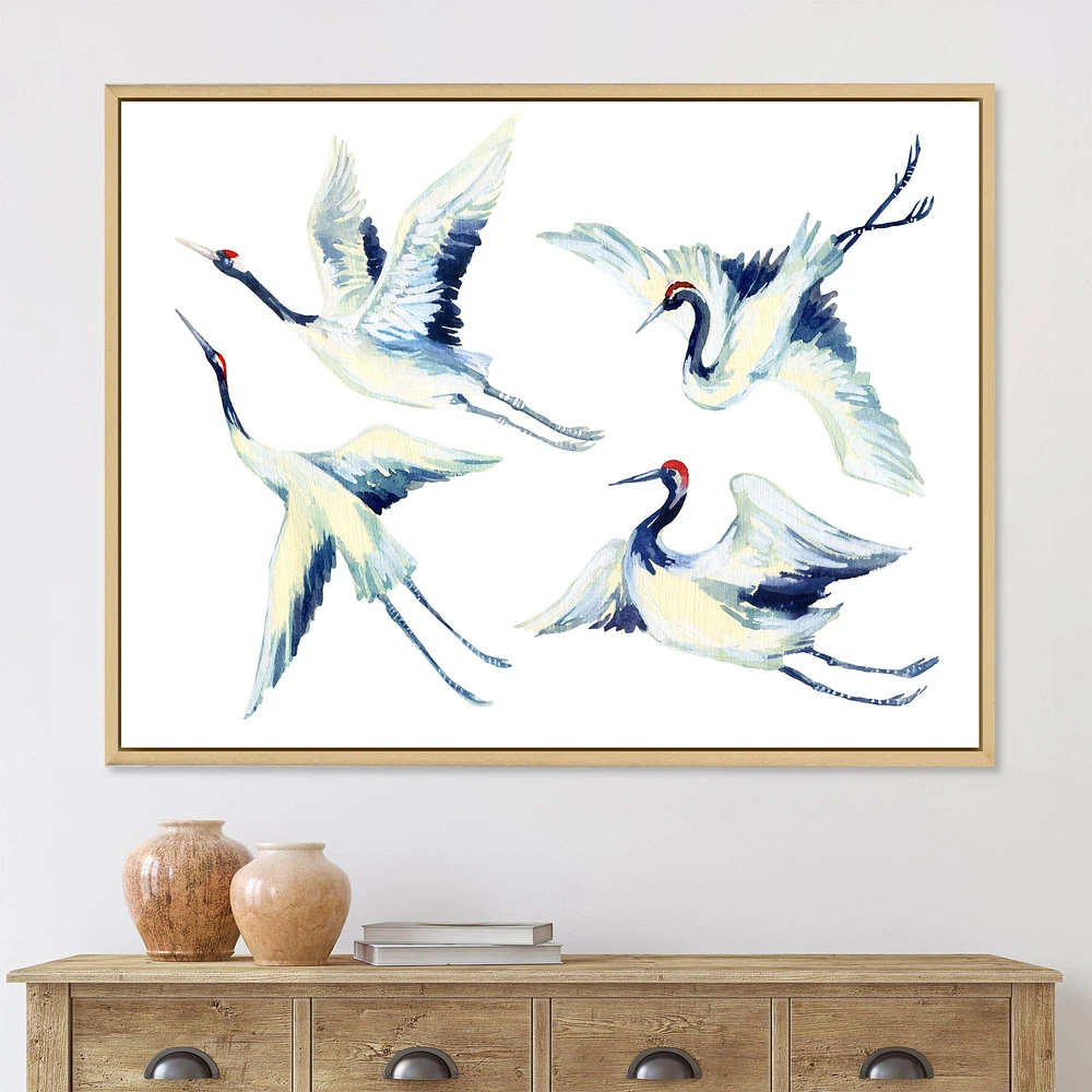 Toile « Asian Crane Bird Impression