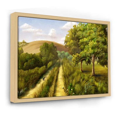 Vibrant Country Road During Summer  Wall Art