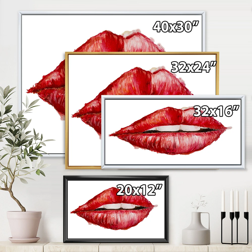 Toile « Valentines Day Red Woman Lips