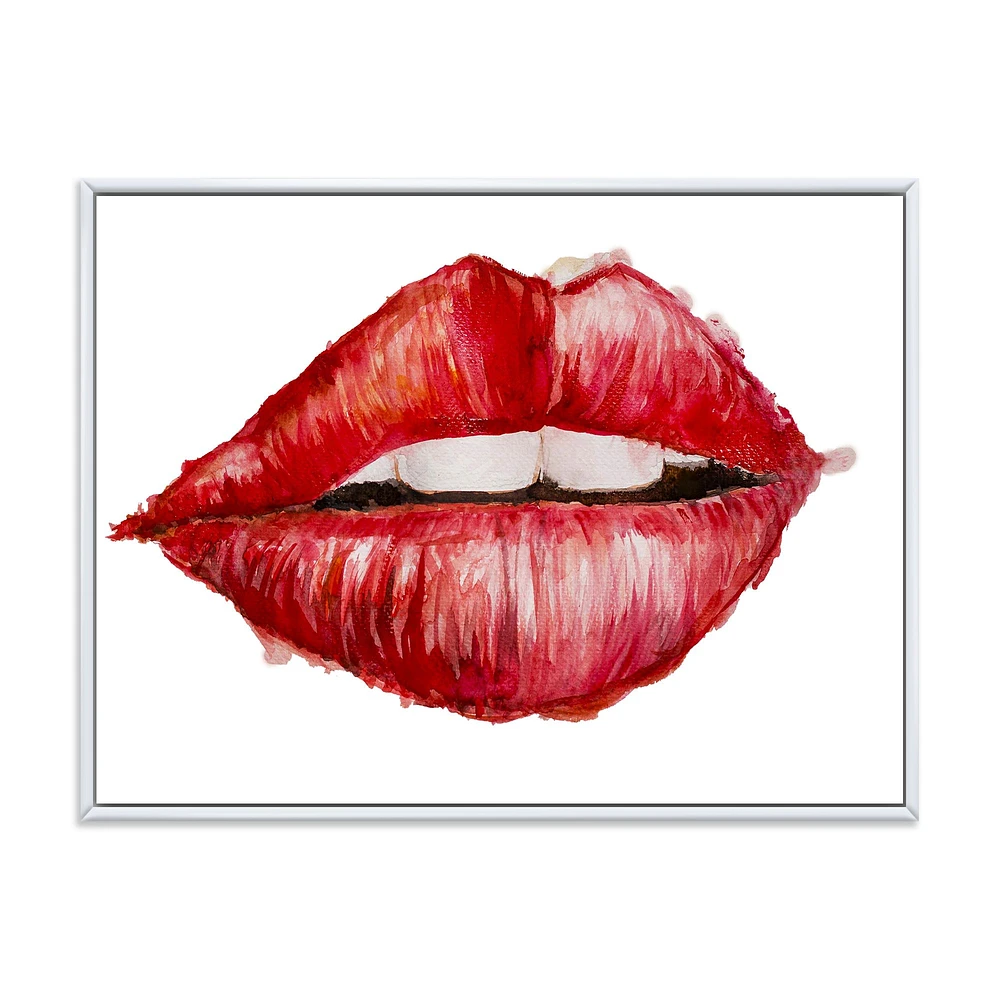 Valentines Day Red Woman Lips  Wall Art