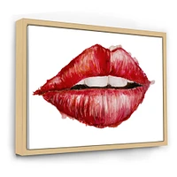 Valentines Day Red Woman Lips  Wall Art