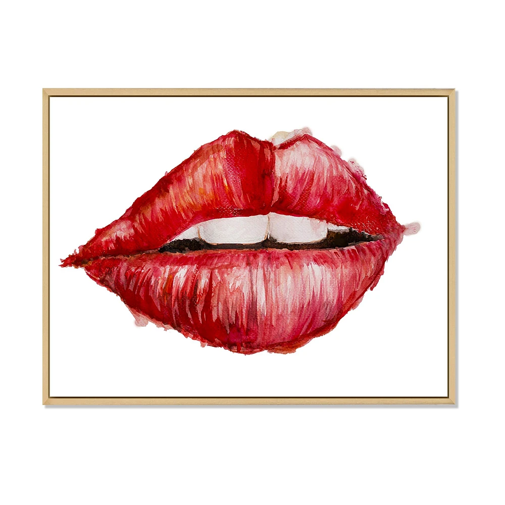 Valentines Day Red Woman Lips  Wall Art