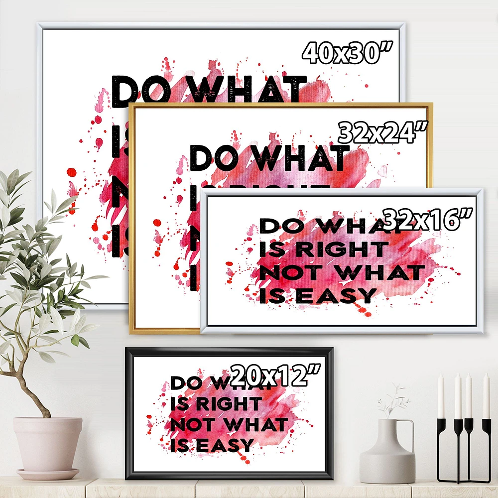 Do What Is Right Not Easy I  Wall Art