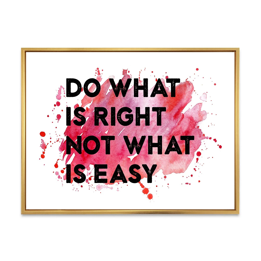 Do What Is Right Not Easy I  Wall Art