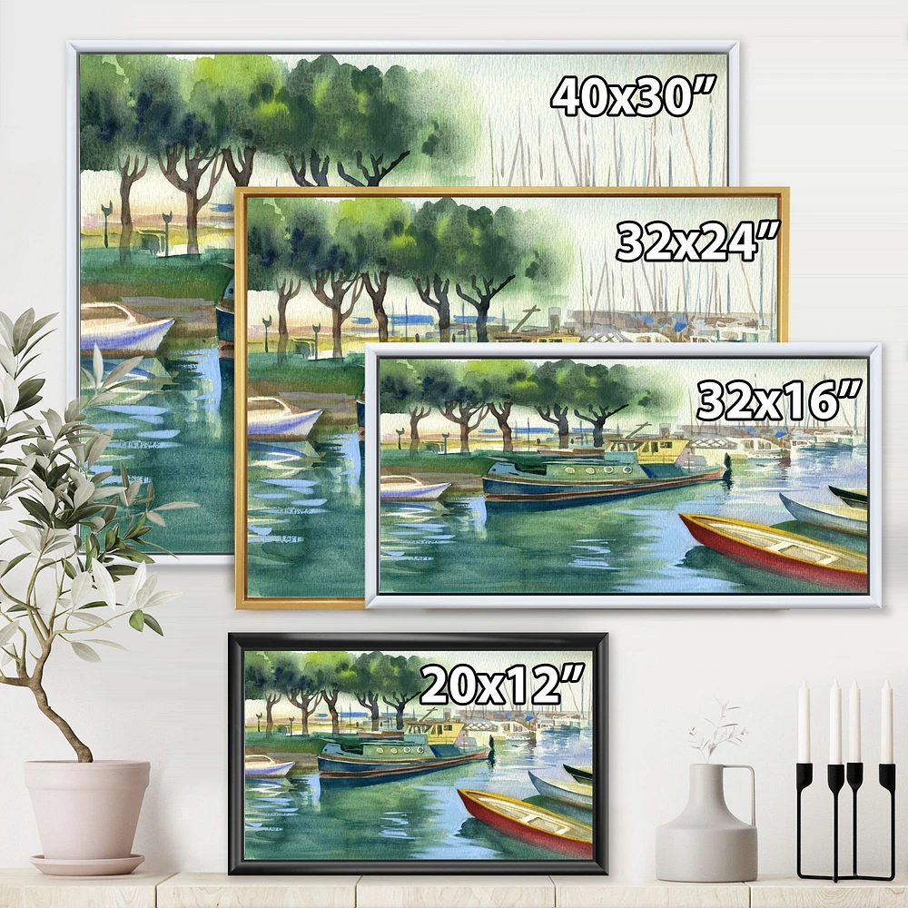 Boats Green Spring  Wall Art